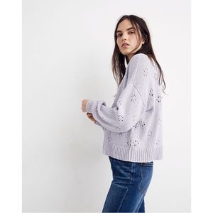 Madewell Floral Pointelle Pullover Sweater